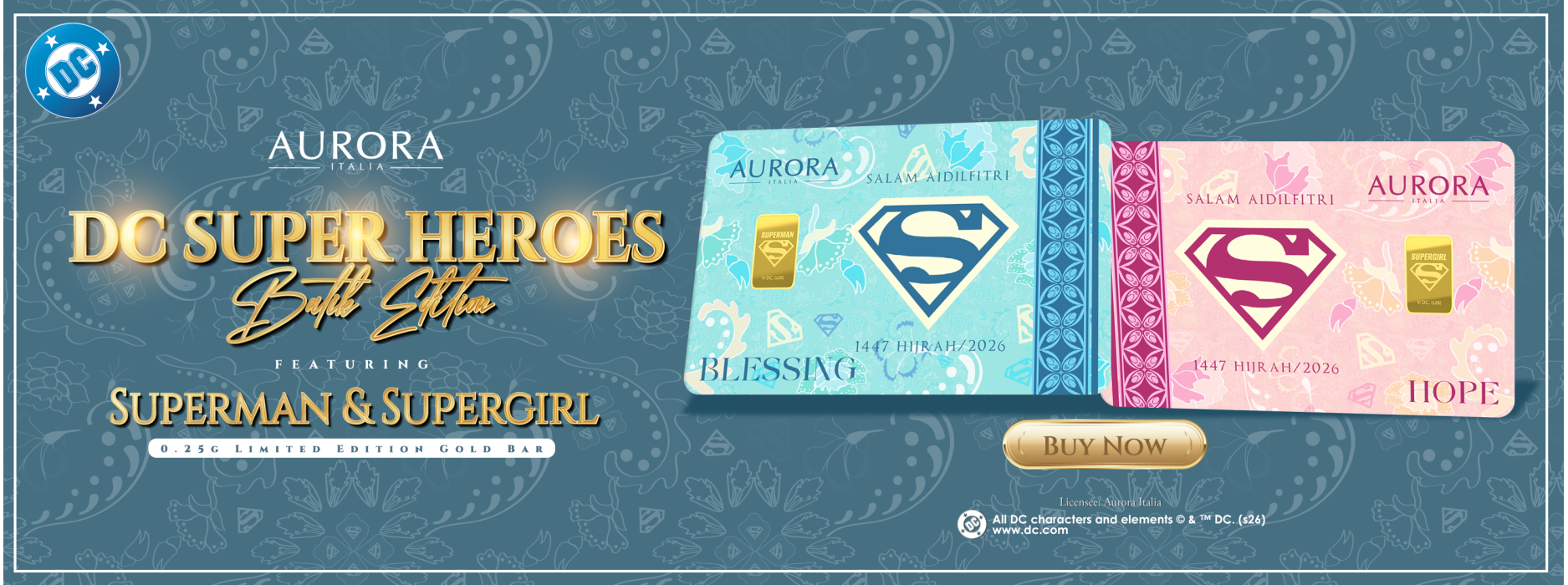 0.25g DC Batik Raya Superman Supergirl