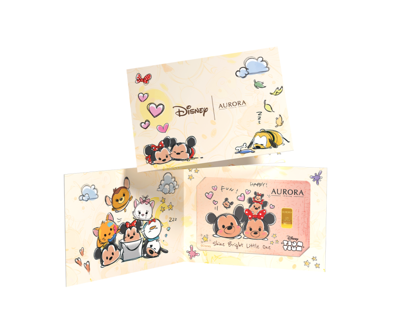 [NEW LAUNCH] DISNEY x AURORA ITALIA (0.25g) 999.9 Tsum Tsum New Born Limited Edition Gold Bar