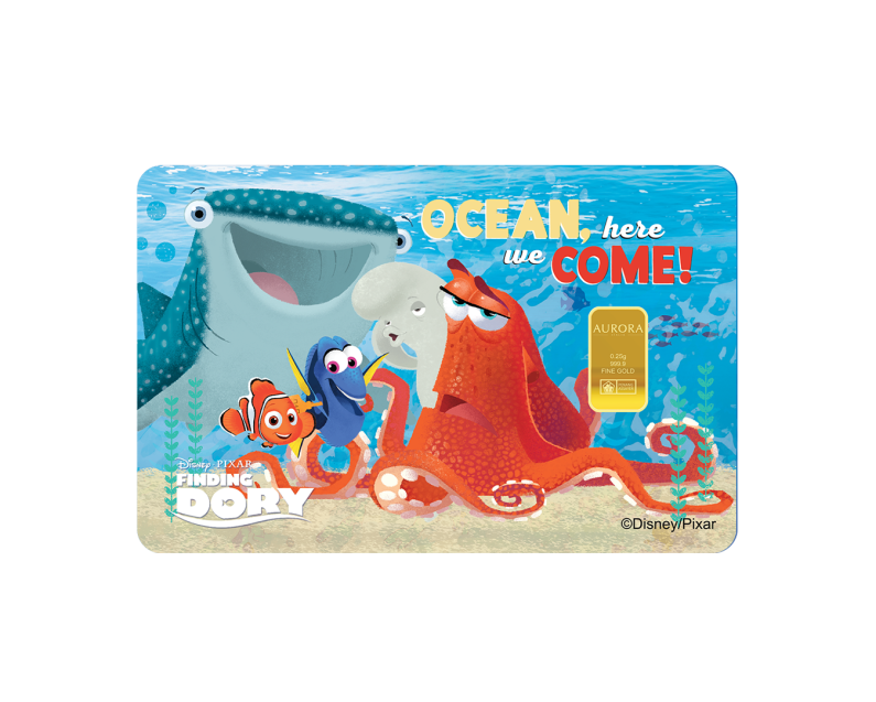[NEW LAUNCH] DISNEY x AURORA ITALIA (0.25g) 999.9 Finding Dory Limited Edition Gold Bar