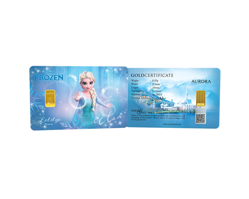 [NEW LAUNCH] DISNEY x AURORA ITALIA (0.25g) 999.9 Frozen Limited Edition Gold Bar