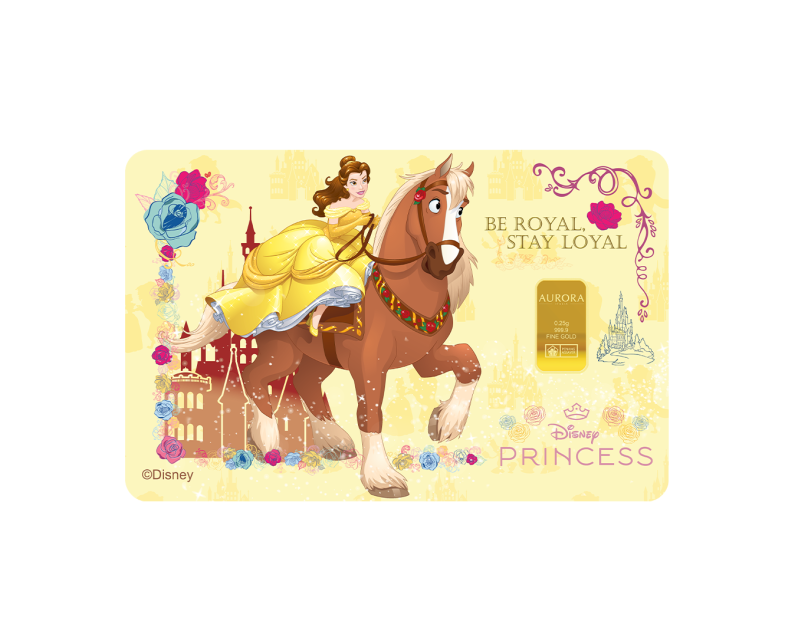[PRE-ORDER] DISNEY x AURORA ITALIA (0.25g) 999.9 Disney Princess Horses Limited Edition Gold Bar