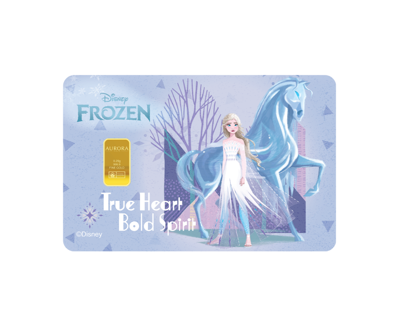 [PRE-ORDER] DISNEY x AURORA ITALIA (0.25g) 999.9 Disney Princess Horses Limited Edition Gold Bar