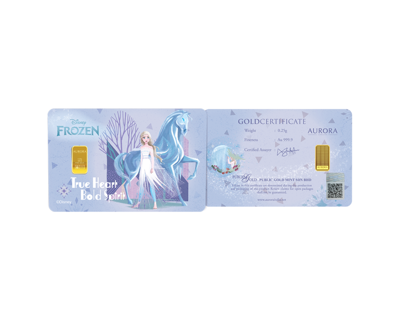 [PRE-ORDER] DISNEY x AURORA ITALIA (0.25g) 999.9 Disney Princess Horses Limited Edition Gold Bar