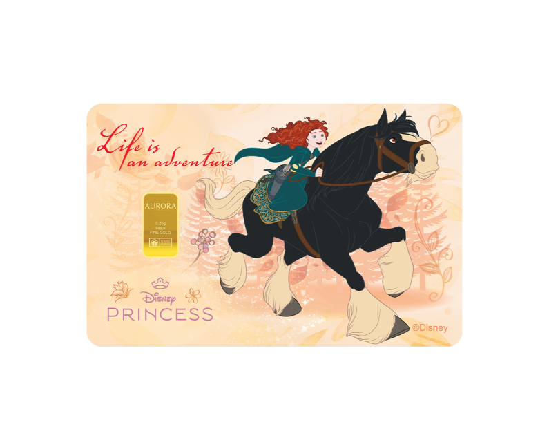 [PRE-ORDER] DISNEY x AURORA ITALIA (0.25g) 999.9 Disney Princess Horses Limited Edition Gold Bar