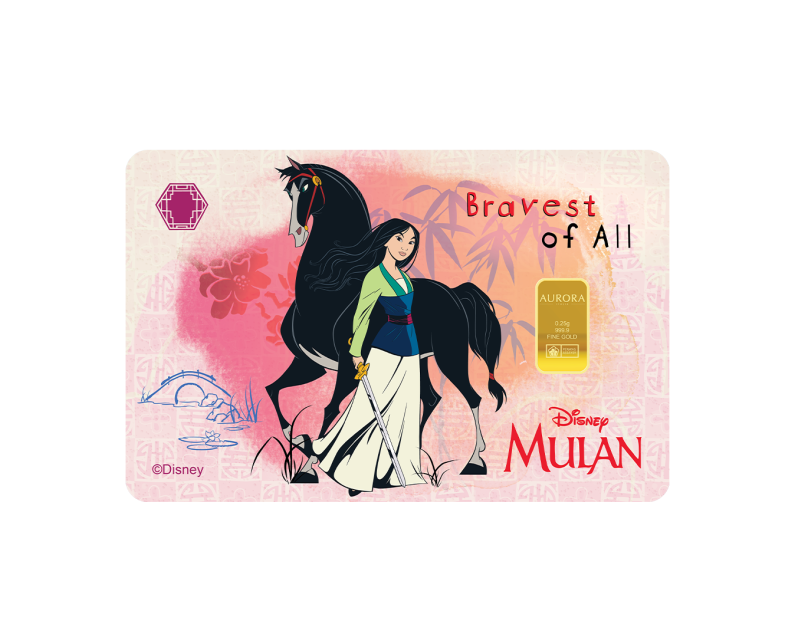 [PRE-ORDER] DISNEY x AURORA ITALIA (0.25g) 999.9 Disney Princess Horses Limited Edition Gold Bar
