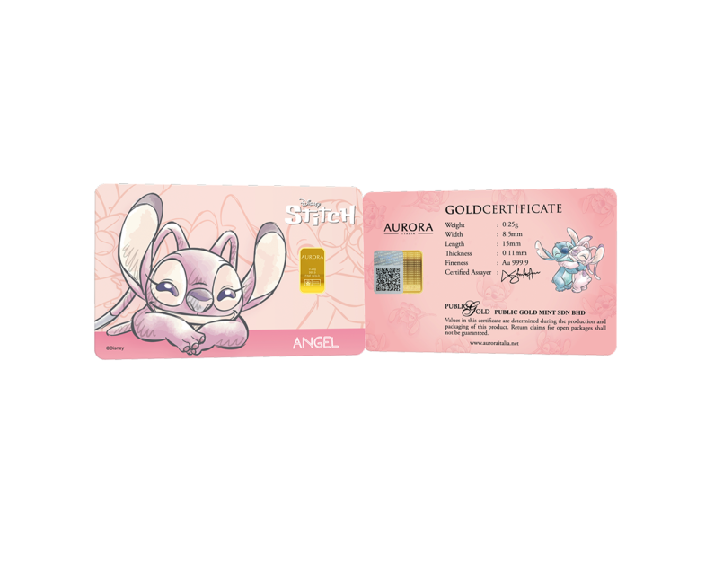 DISNEY x AURORA ITALIA (0.25g) 999.9 Angel Limited Edition Gold Bar