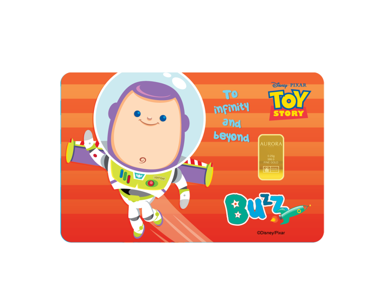 [BLIND BOX] DISNEY x AURORA ITALIA (0.25g) 999.9 Toy Story Limited Edition Gold Bar