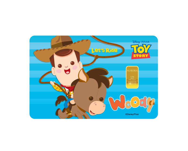 [BLIND BOX] DISNEY x AURORA ITALIA (0.25g) 999.9 Toy Story Limited Edition Gold Bar