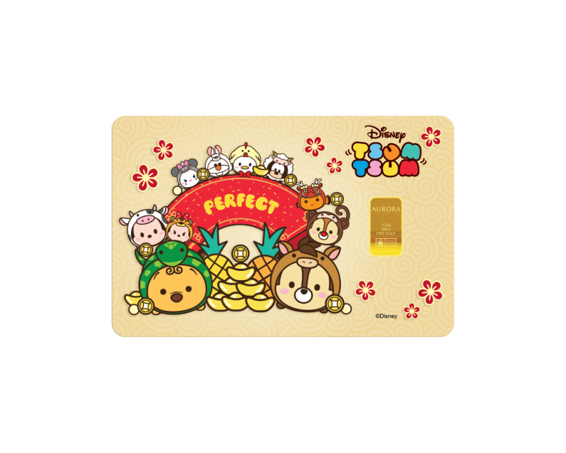DISNEY x AURORA ITALIA (0.25g) 999.9 Tsum Tsum: Perfect Limited Edition Gold Bar