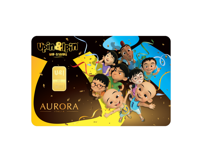 [NEW LAUNCH] UPIN & IPIN x AURORA ITALIA (0.25g) 999.9 Upin & Ipin 20th Anniversary Limited Edition Gold Bar
