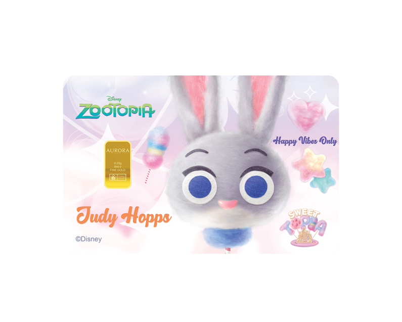 [BLIND BOX] DISNEY x AURORA ITALIA (0.25g) 999.9 Zootopia Limited Edition Gold Bar