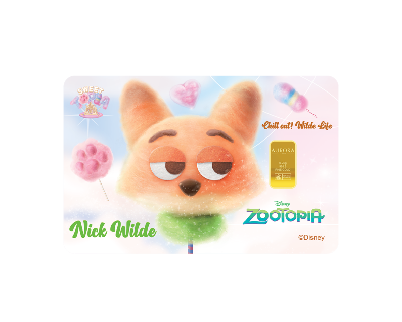 [BLIND BOX] DISNEY x AURORA ITALIA (0.25g) 999.9 Zootopia Limited Edition Gold Bar