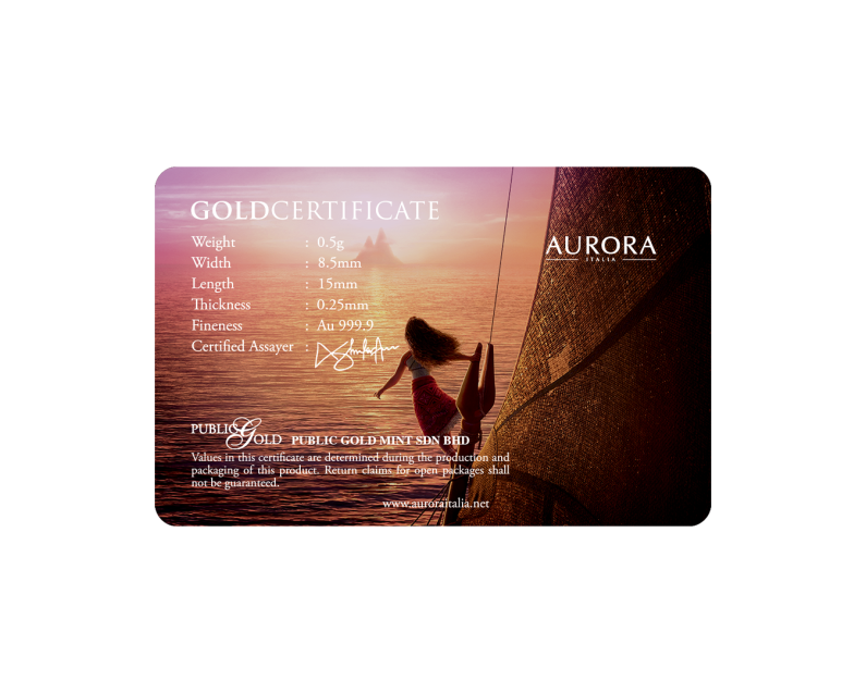 DISNEY x AURORA ITALIA (0.5g) 999.9 Moana 2 Limited Edition Gold Bar