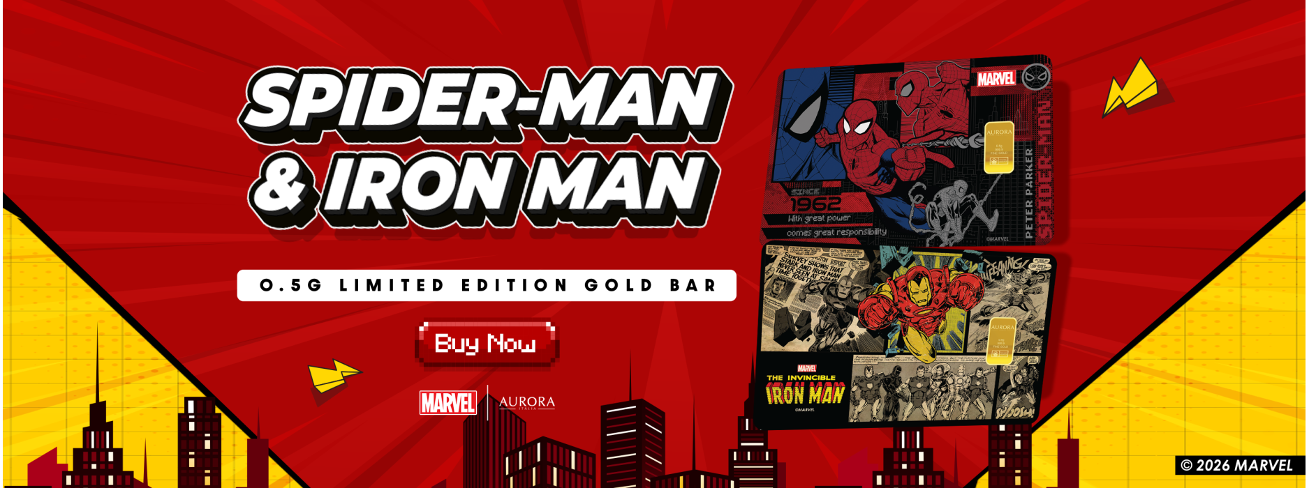 0.5g Spiderman & Ironman