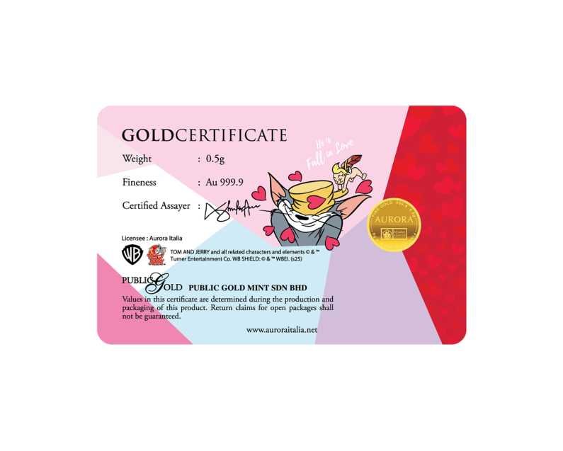 WARNER BROS X AURORA ITALIA (0.5g) 999.9 Tom & Jerry In Love