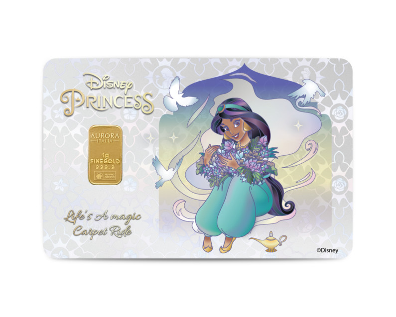 DISNEY X AURORA ITALIA (1g) 999.9 Princess Collection Jasmine 2 Limited Edition Gold Bar