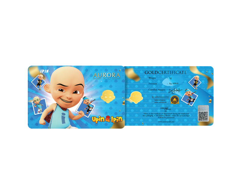  [NEW LAUNCH] UPIN & IPIN x AURORA ITALIA (1g) 999.9 Upin & Ipin Limited Edition Gold Bar