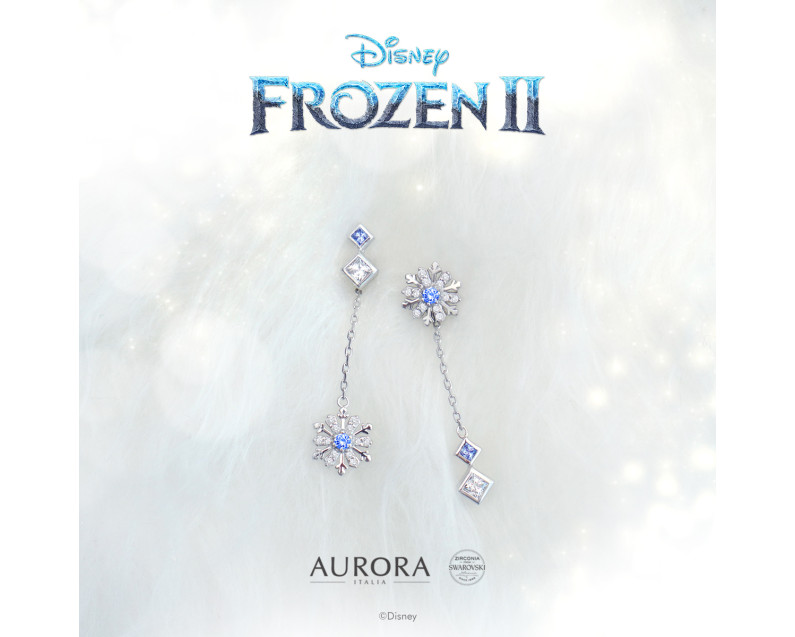 DISNEY x AURORA ITALIA Frozen Snowflakes Dangling Earrings