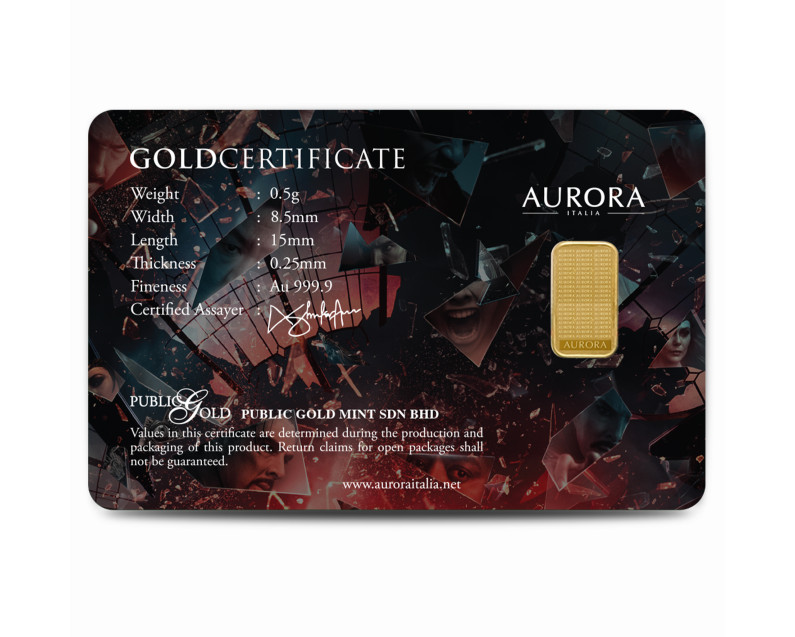 MARVEL x AURORA ITALIA (0.5g) 999.9 Dr. Strange - Multiverse of Madness Limited Edition Gold Bar