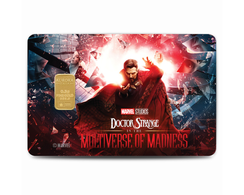 MARVEL x AURORA ITALIA (0.5g) 999.9 Dr. Strange - Multiverse of Madness Limited Edition Gold Bar