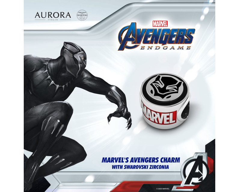 MARVEL x AURORA ITALIA Avengers Black Panther Charm