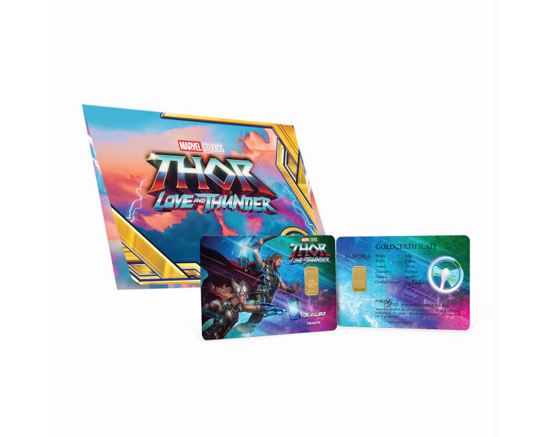 MARVEL x AURORA ITALIA (0.5g) 999.9 Thor: Love and Thunder Limited Edition Gold Bar