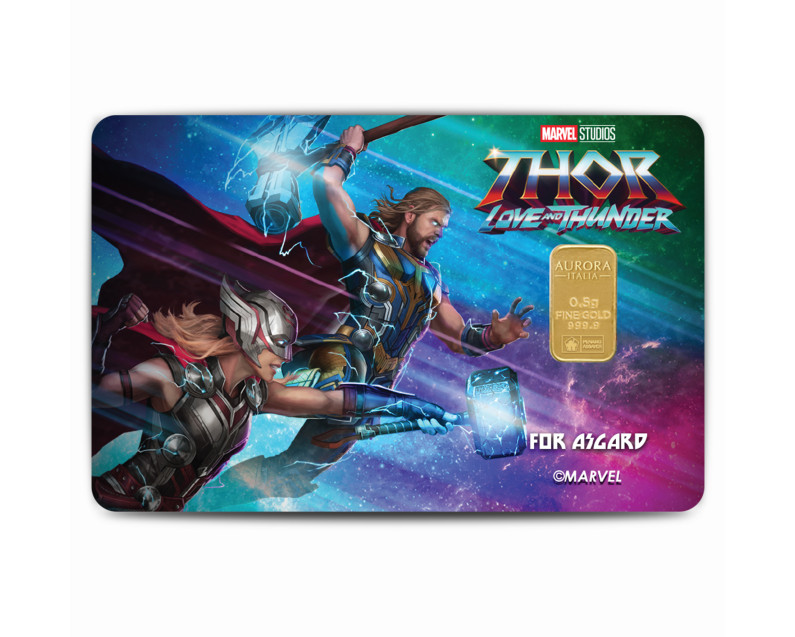 MARVEL x AURORA ITALIA (0.5g) 999.9 Thor: Love and Thunder Limited Edition Gold Bar