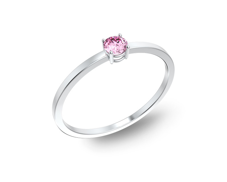 Auroses Hermosa Solitaire Ring - Pink