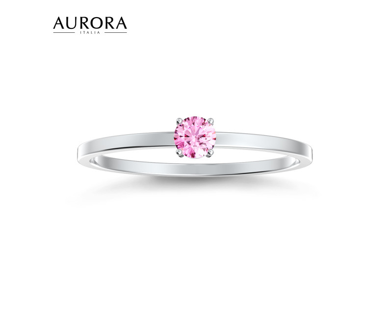 Auroses Hermosa Solitaire Ring - Pink