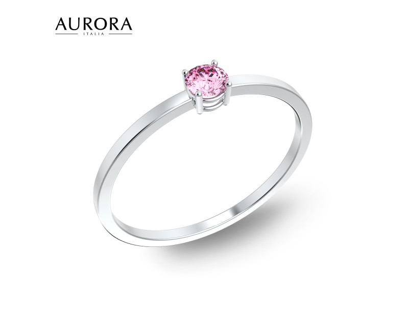 Auroses Hermosa Solitaire Ring - Pink