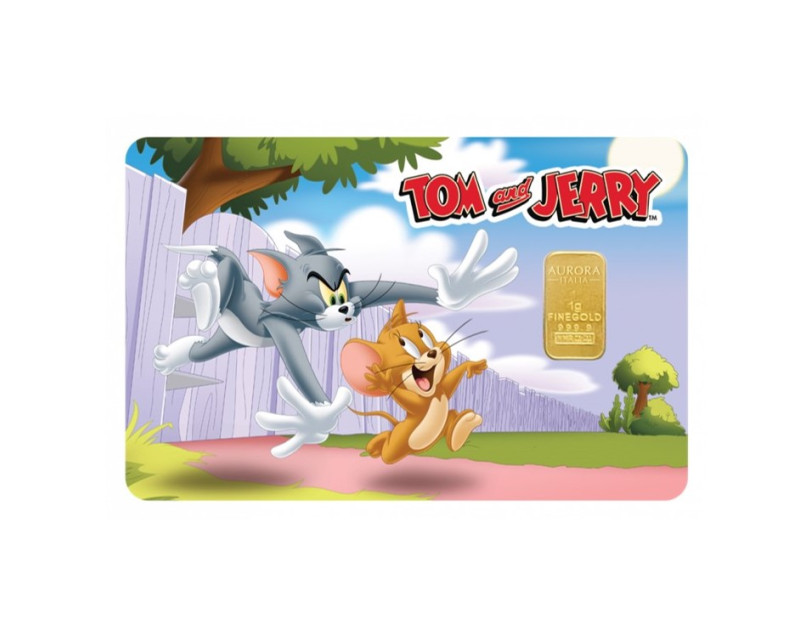 WARNER BROS x AURORA ITALIA (1g) 999.9 Tom and Jerry Limited Edition Gold Bar