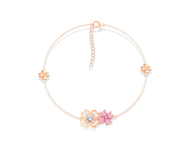 Auroses Clover Heart Valentines Bracelet