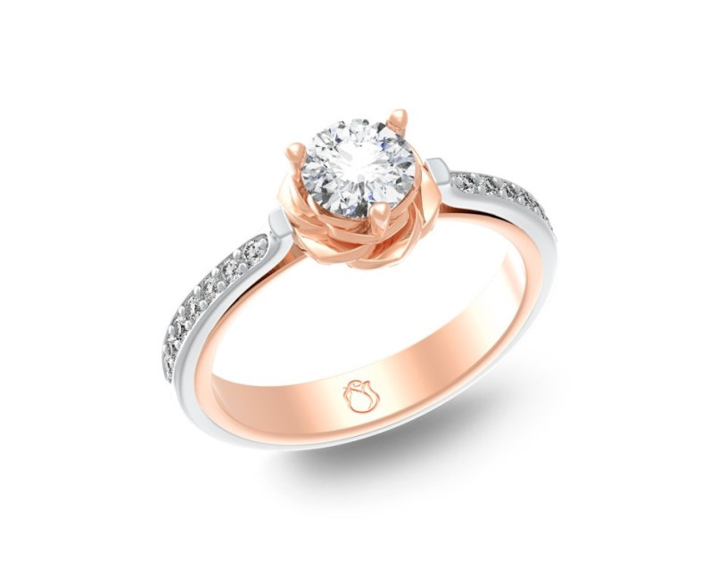 Auroses Divine Rose Fancy Solitaire Ring