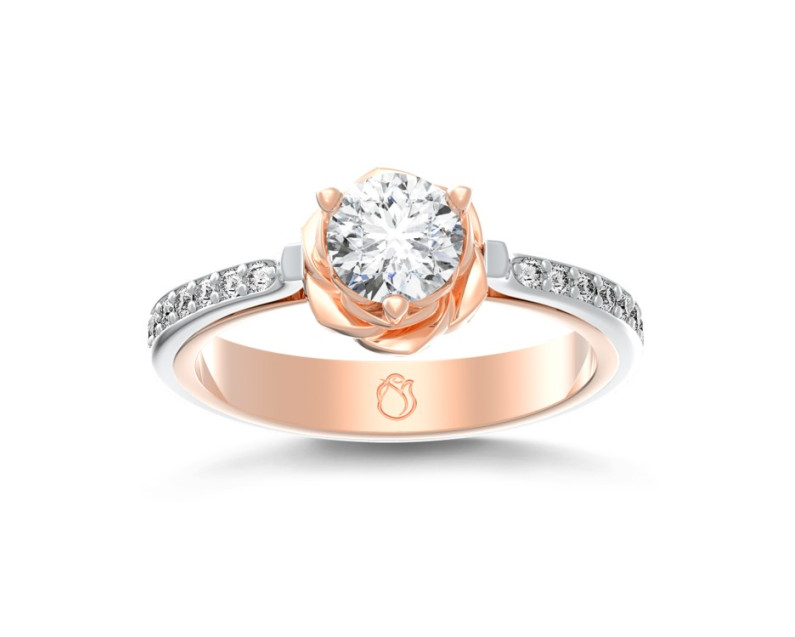 Auroses Divine Rose Fancy Solitaire Ring