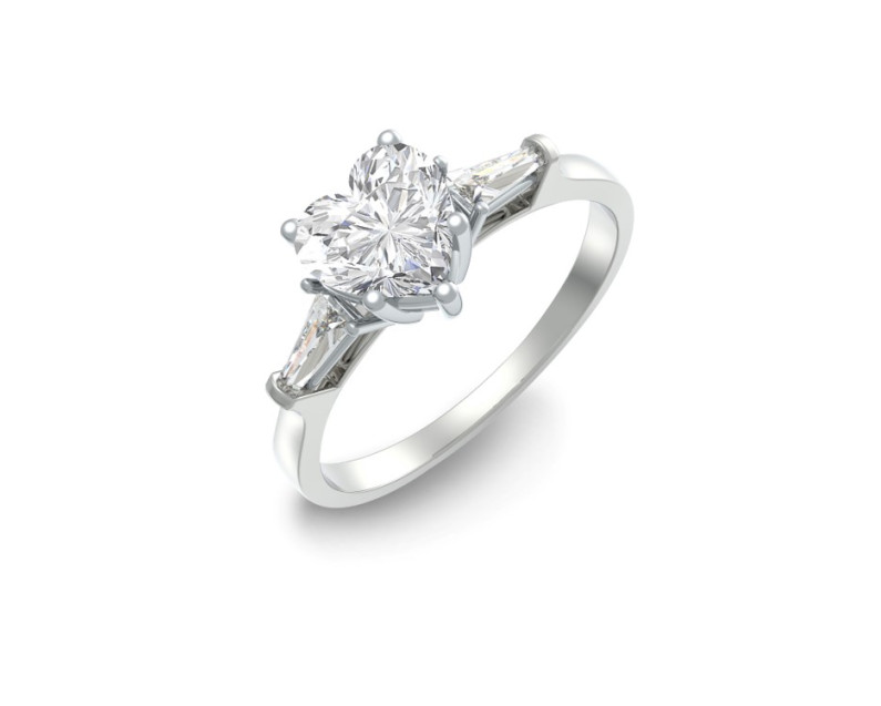 Auroses Only Heart Solitaire Ring