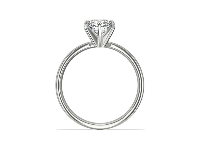 AUROSES Solitaire Ring Sterling Silver