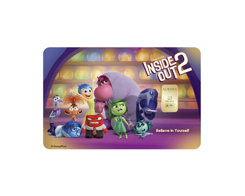 DISNEY X AURORA ITALIA (0.25g) 999.9 Inside Out 2 Limited Edition Gold Bar