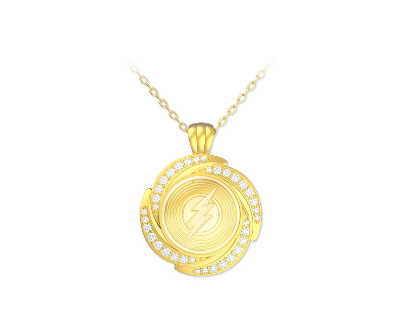 AURORA ITALIA Prospero Pendant with (1g) 999.9 The Flash Limited Edition Gold Bar