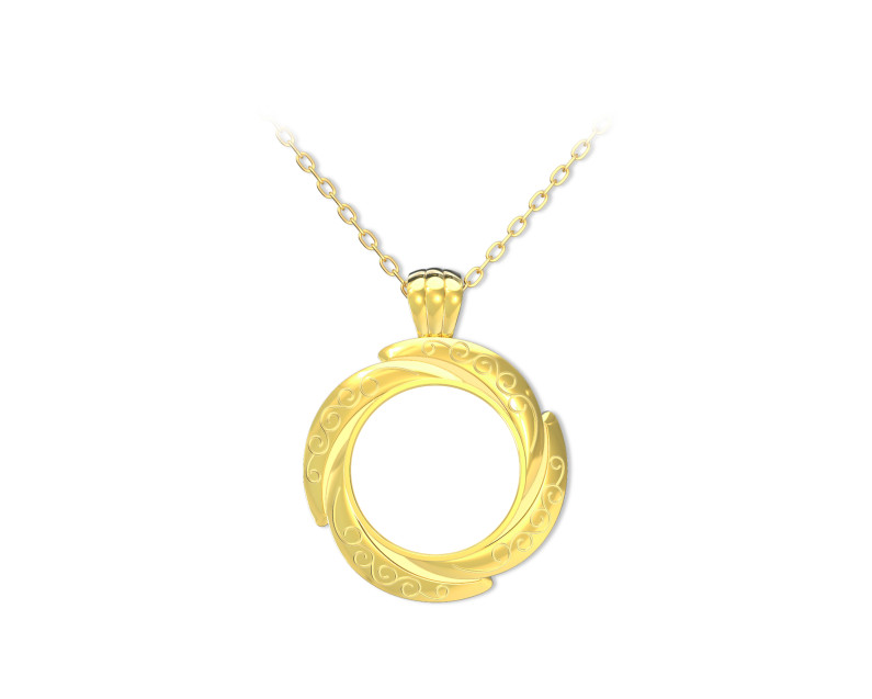 AURORA ITALIA Prospero Pendant with (1g) 999.9 The Flash Limited Edition Gold Bar