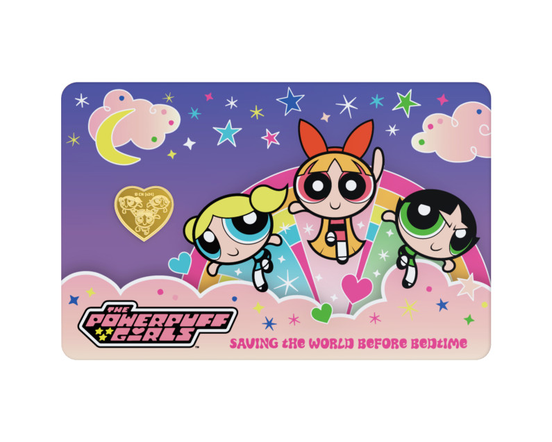 WARNER BROS X AURORA ITALIA (1g) 999.9 The Powerpuff Girls Limited Edition Gold Bar