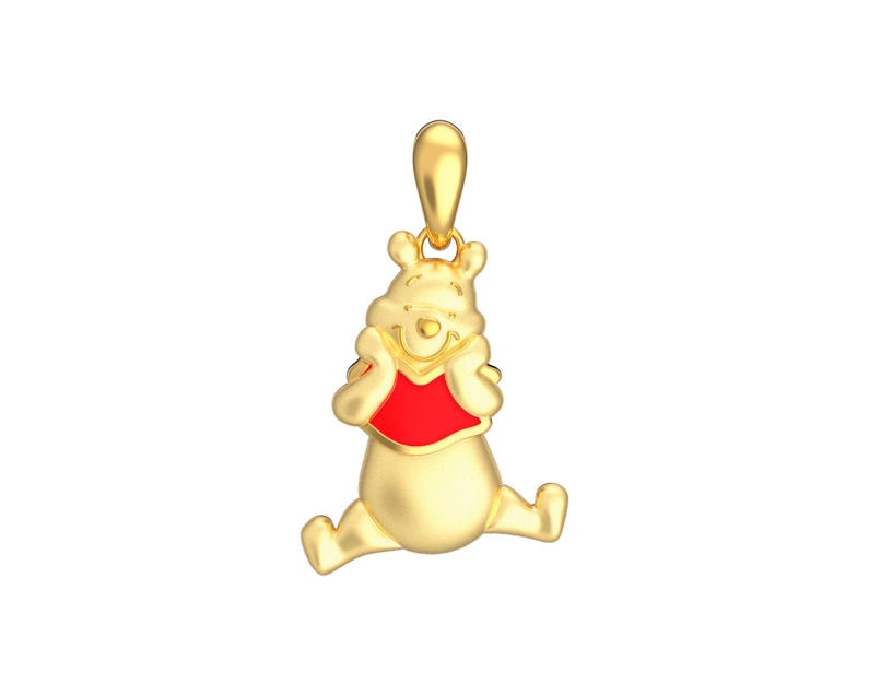 DISNEY X AURORA ITALIA WINNIE THE POOH ADORABLE NECKLACE