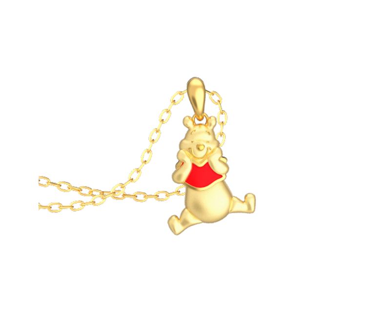 DISNEY X AURORA ITALIA WINNIE THE POOH ADORABLE NECKLACE