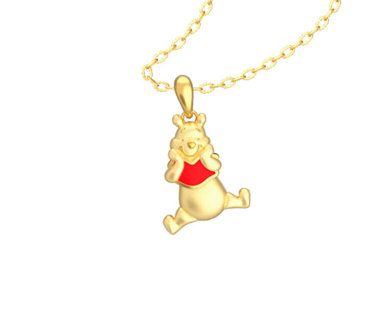 DISNEY X AURORA ITALIA WINNIE THE POOH ADORABLE NECKLACE