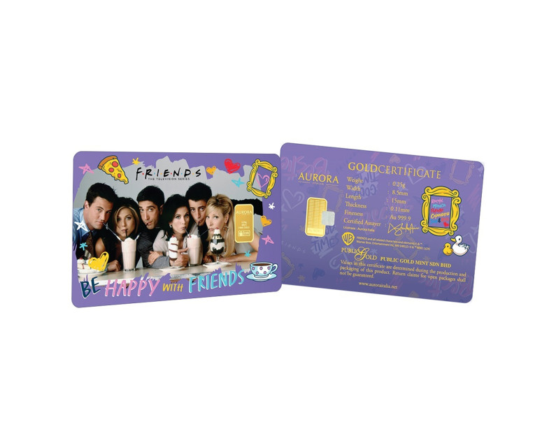 WARNER BROS X AURORA ITALIA (0.25g) Friends Limited Edition Gold Bar