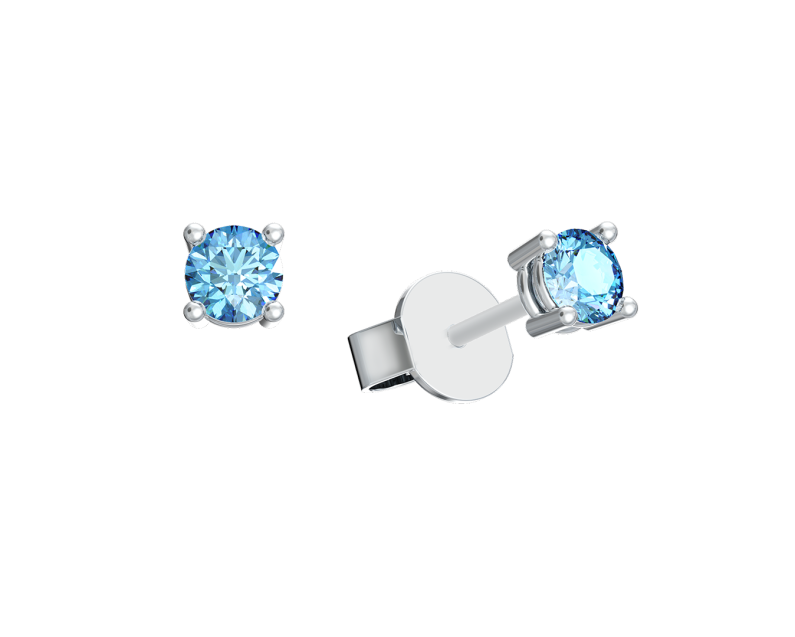 Auroses Hermosa Solitaire Earrings- Aquamarine
