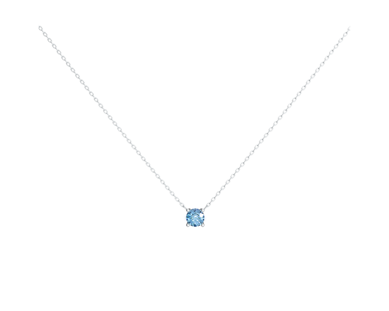 Auroses Hermosa Solitaire Necklace- Aquamarine