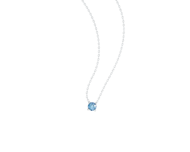 Auroses Hermosa Solitaire Necklace- Aquamarine