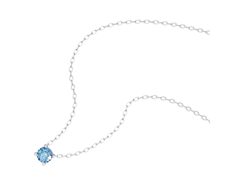 Auroses Hermosa Solitaire Necklace- Aquamarine