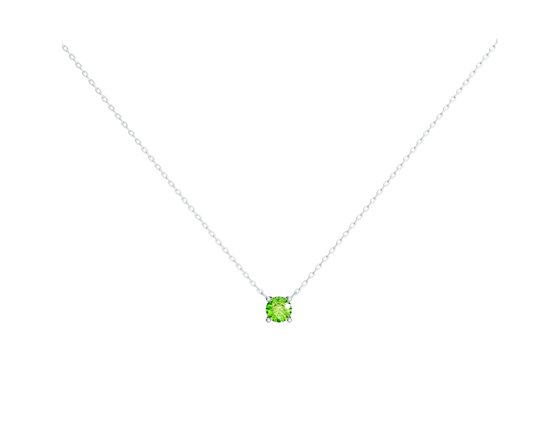 Auroses Hermosa Solitaire Necklace-Peridot