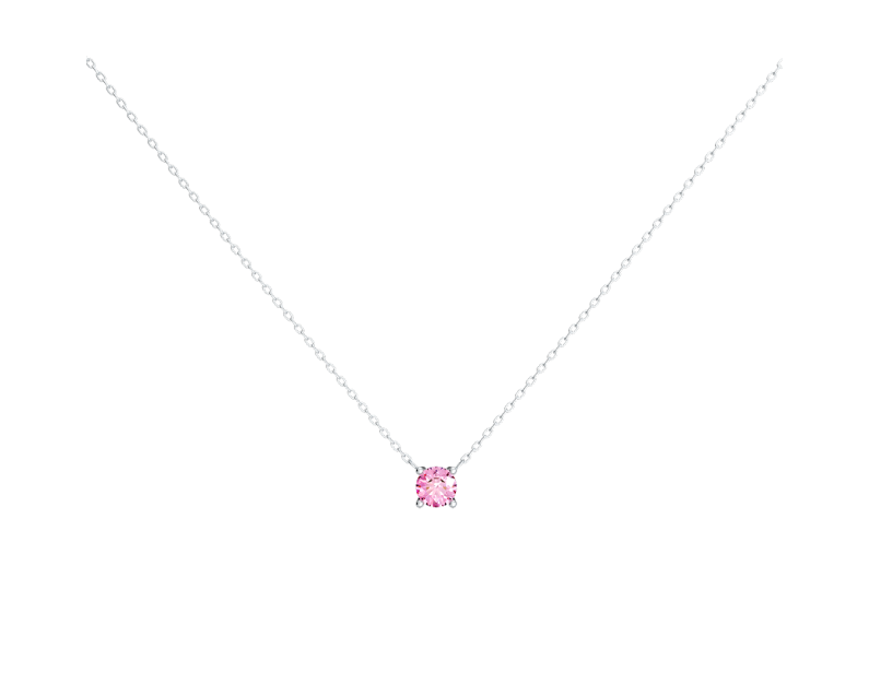 Auroses Hermosa Solitaire Necklace-Pink